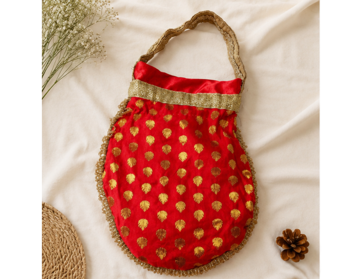 Crimson Royale Potli Bag
