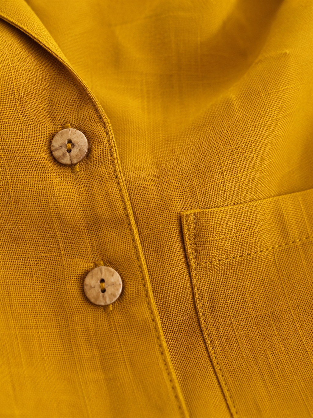 Mustard Linen Blend Vest