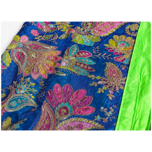 Feroza Silk Embroidered Cape-Jacket