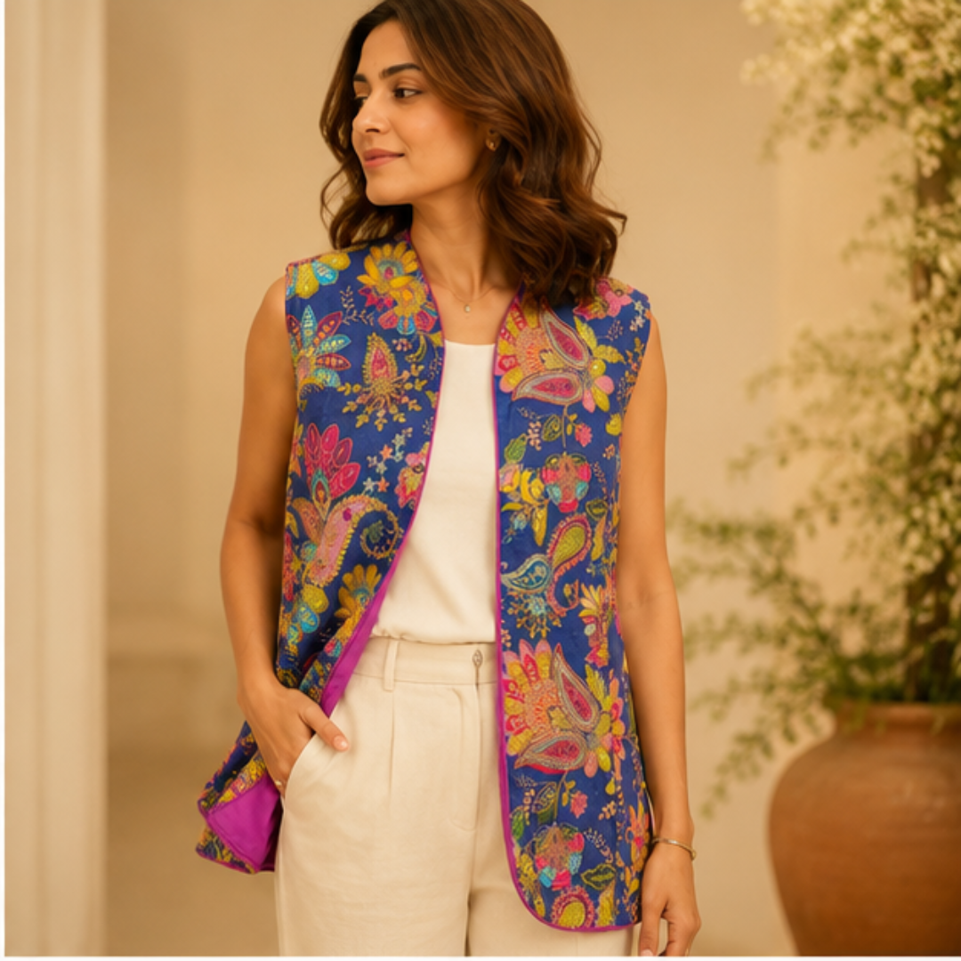 Midnight Bloom Heritage Waistcoat