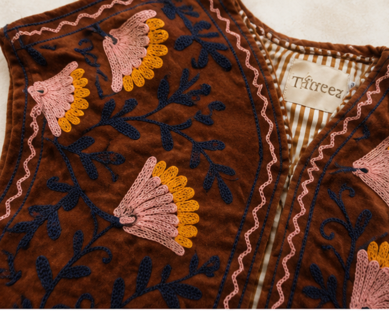 Floral Aari Embroidered Woolen Jacket