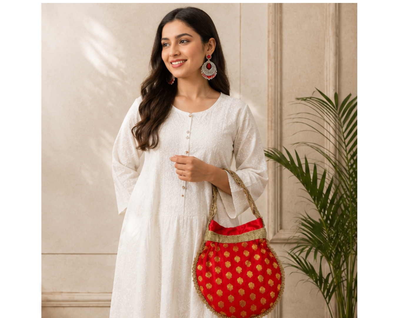 Crimson Royale Potli Bag