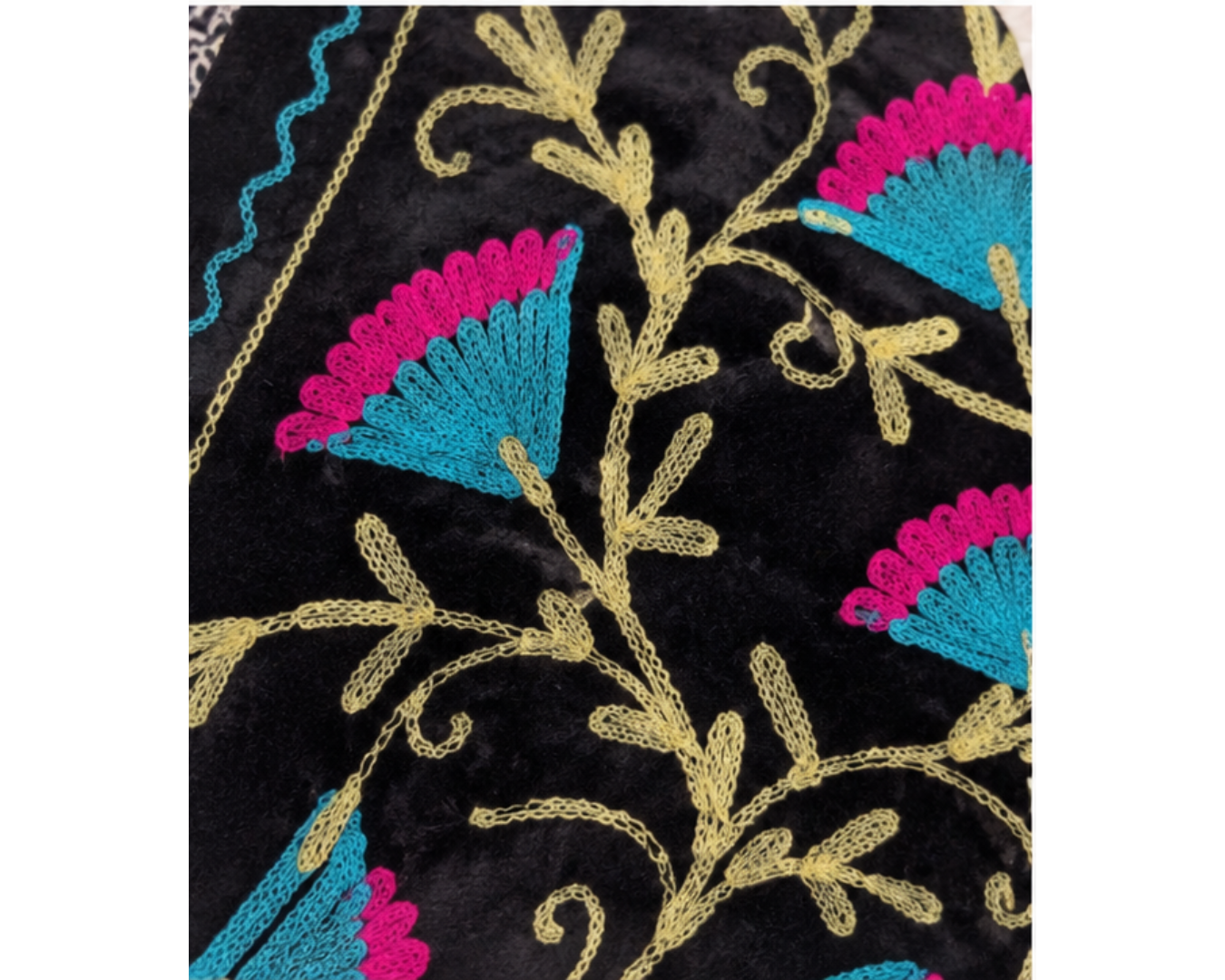 Kashmiri Aari Embroidered Woolen Jacket – Midnight Bloom