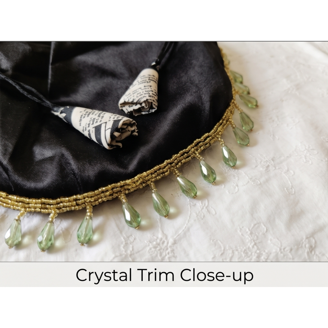 Black Satin Potli Bag