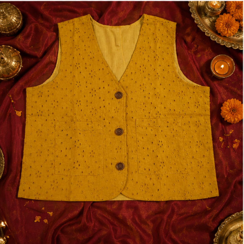 Sunehri Bloom Waistcoat