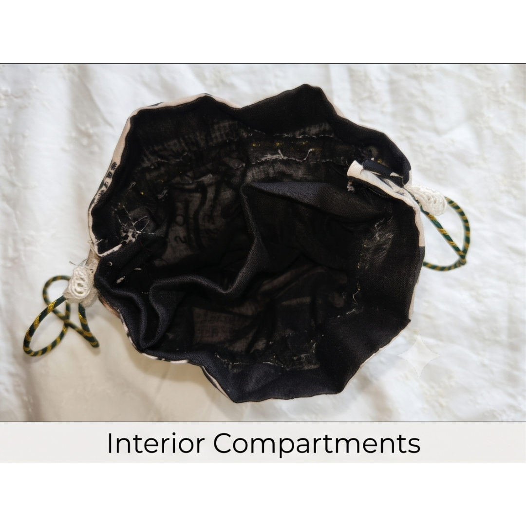 Black Satin Potli Bag