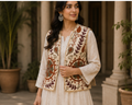 Kashmiri Aari Embroidered Woolen Jacket – Ivory Heritage Motif