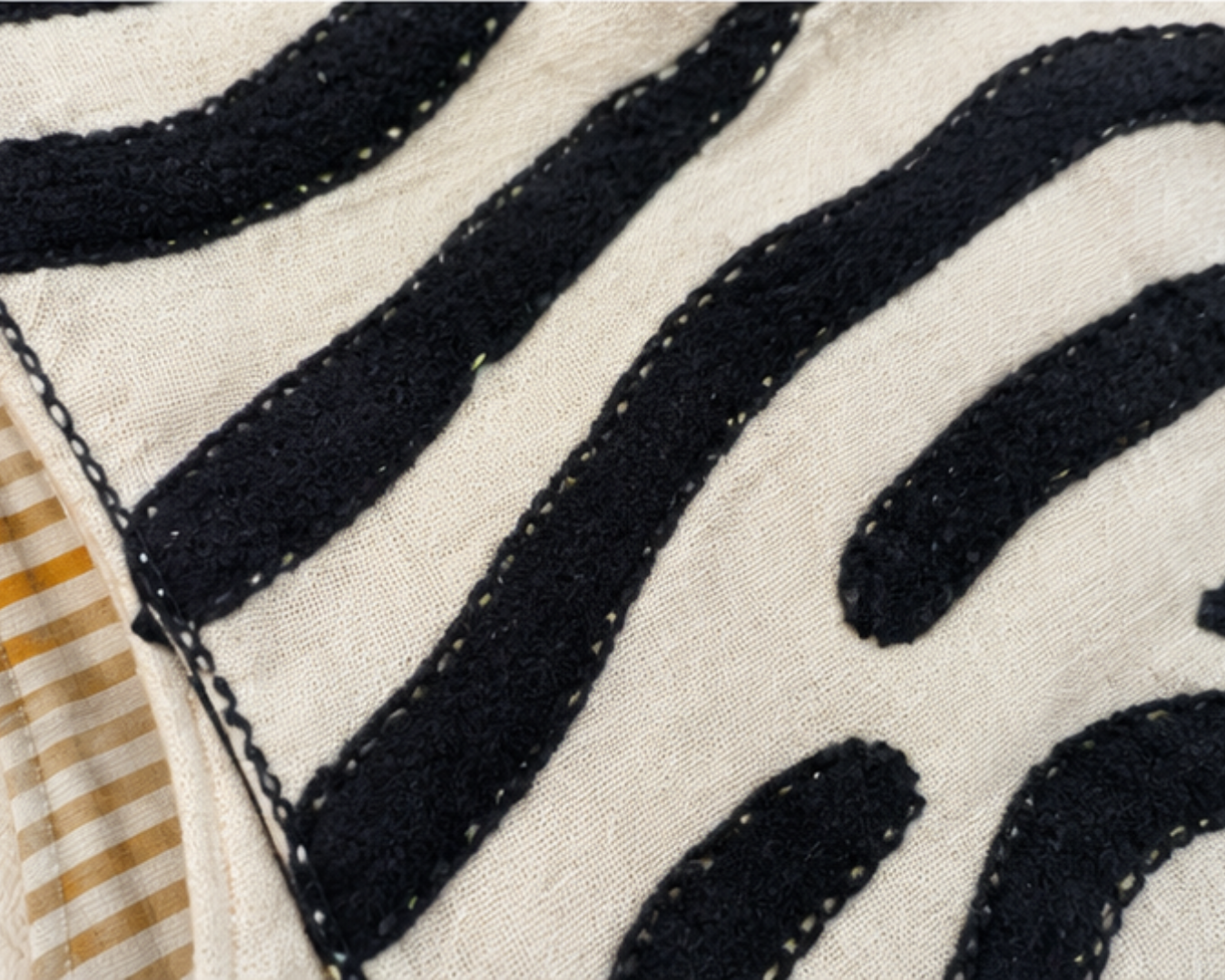 Zebra Pattern Woolen Jacket – Black & Ivory