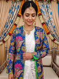 Feroza Silk Embroidered Cape-Jacket