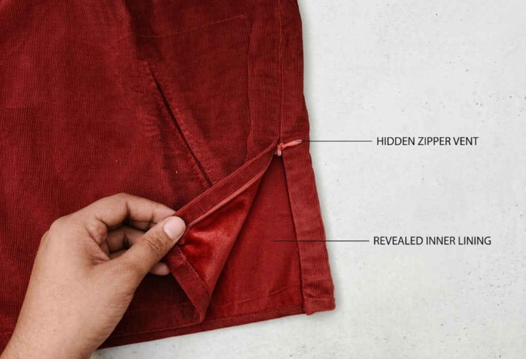 Crimson Cordroy Vest