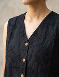 Noir Botanica Embroidered Vest
